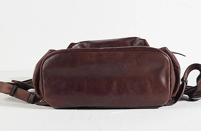Cool Large Genuine Leather Mens Backpack Coffee Travel Backpack Hiking Backpack for men