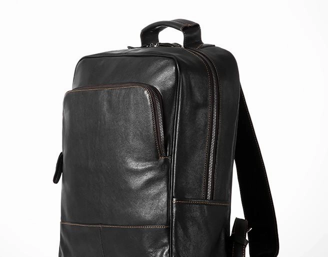 Cool Leather Mens Backpack Large Travel Backpack Hiking Bag for Men