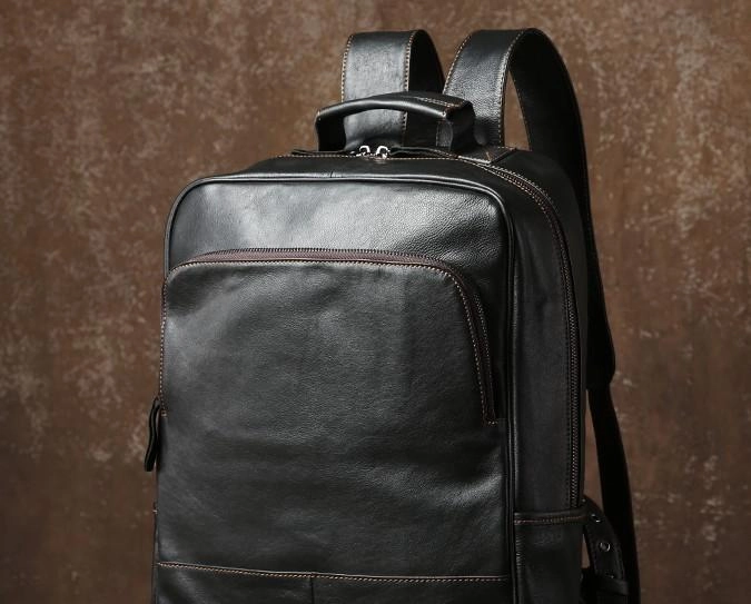 Cool Leather Mens Backpack Large Travel Backpack Hiking Bag for Men