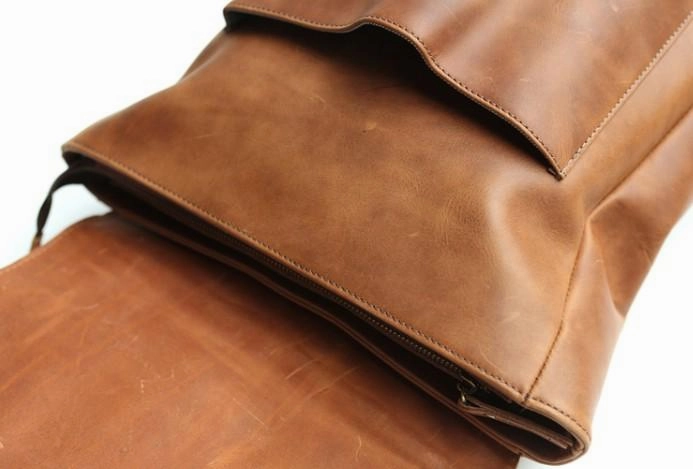 Cool Leather Mens Backpack Travel Backpack Laptop Backpack for men