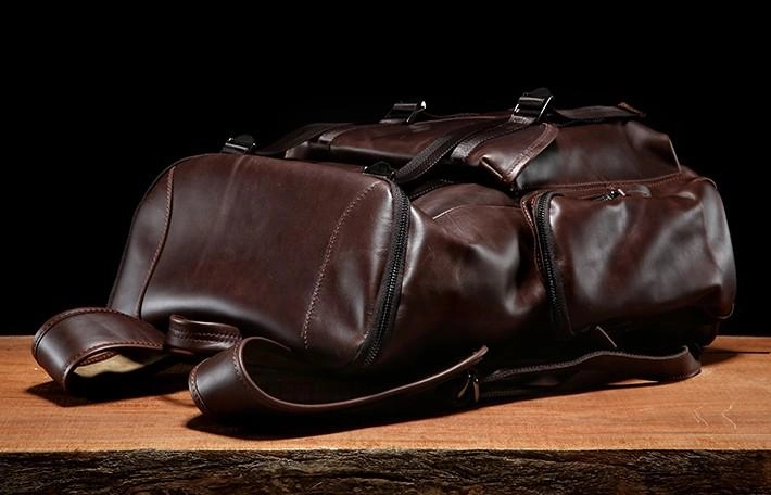 Cool Leather Mens Backpack Travel Backpack School Backpacks for Men