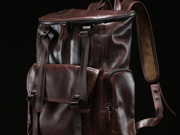 Cool Leather Mens Backpack Travel Backpack School Backpacks for Men