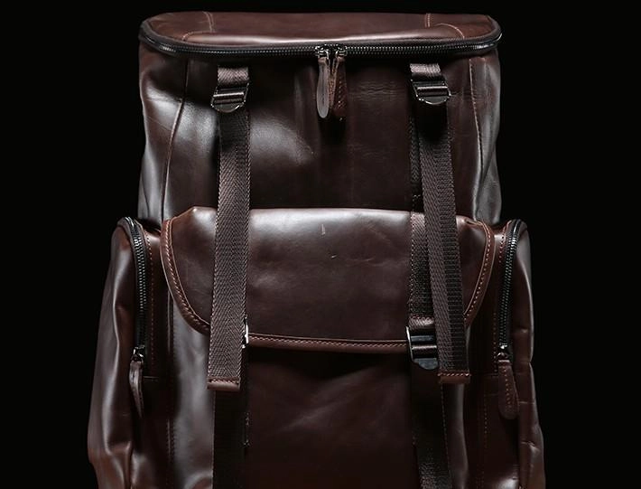 Cool Leather Mens Backpack Travel Backpack School Backpacks for Men