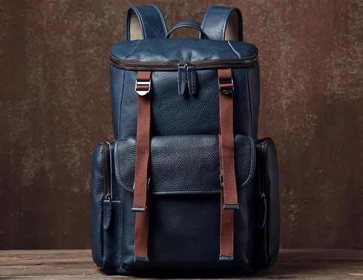 Cool Leather Mens Backpack Travel Backpack School Backpacks for Men