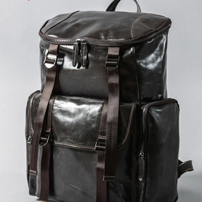 Cool Leather Mens Backpack Travel Backpack School Backpacks for Men