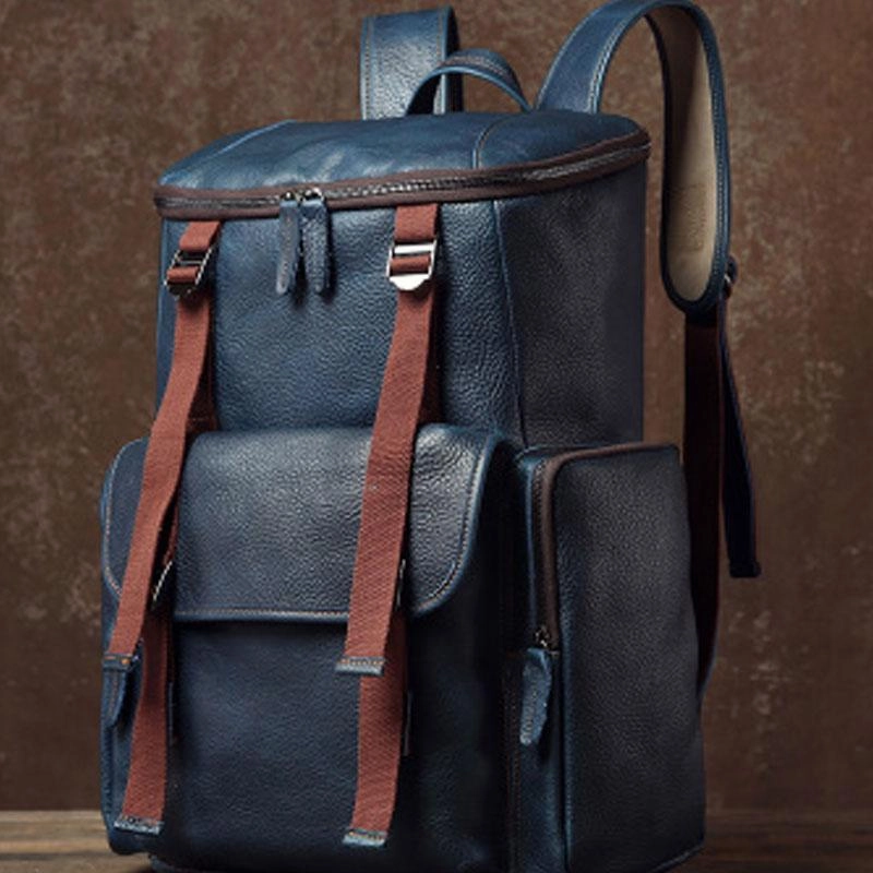 Cool Leather Mens Backpack Travel Backpack School Backpacks for Men