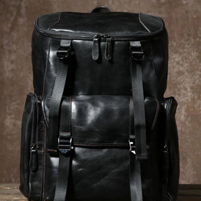 Cool Leather Mens Backpack Travel Backpack School Backpacks for Men