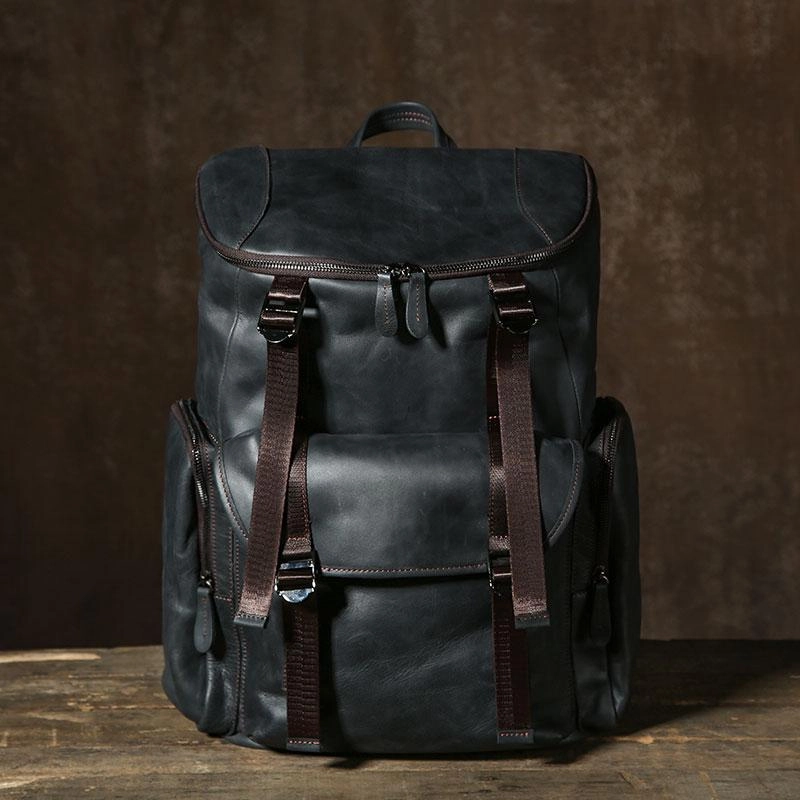 Cool Leather Mens Backpack Travel Backpack School Backpacks for Men