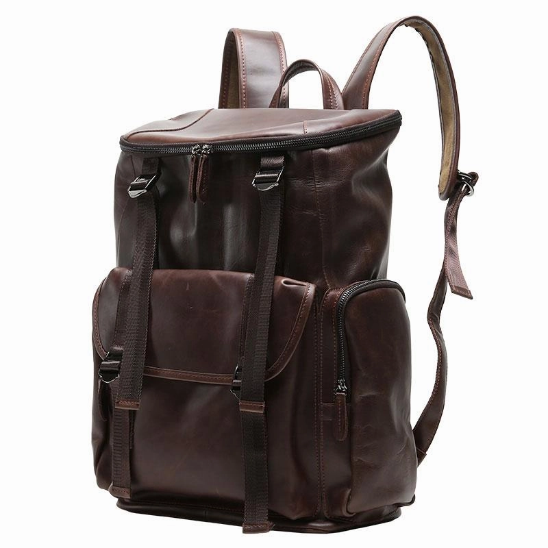 Cool Leather Mens Backpack Travel Backpack School Backpacks for Men