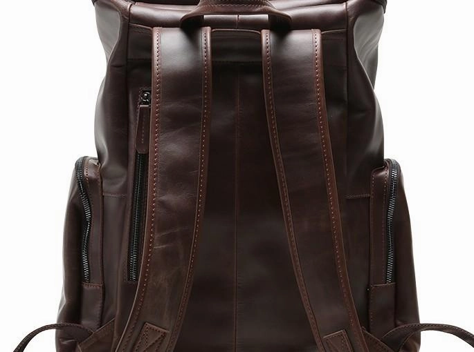 Cool Leather Mens Backpack Travel Backpack School Backpacks for Men