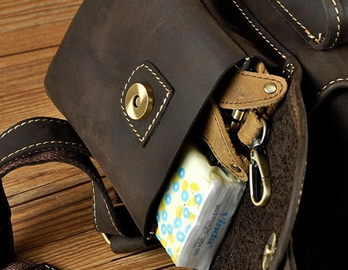 Cool Leather Mens Backpack Vintage Travel Backpack School Backpack for men
