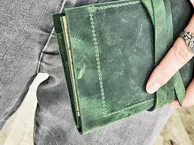 Cool Leather Mens Bifold Long Travel Wallet Leather Long Passport Wallet for Men