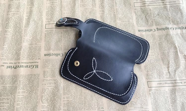Cool Leather Mens Biker Chain Wallet Cool Handmade Long Biker Wallet with Chain