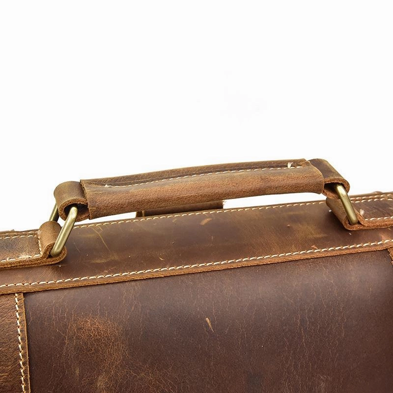 Cool Leather Mens Briefcase Handbag Backpack Satchel Backpack Travel Backpack for Men