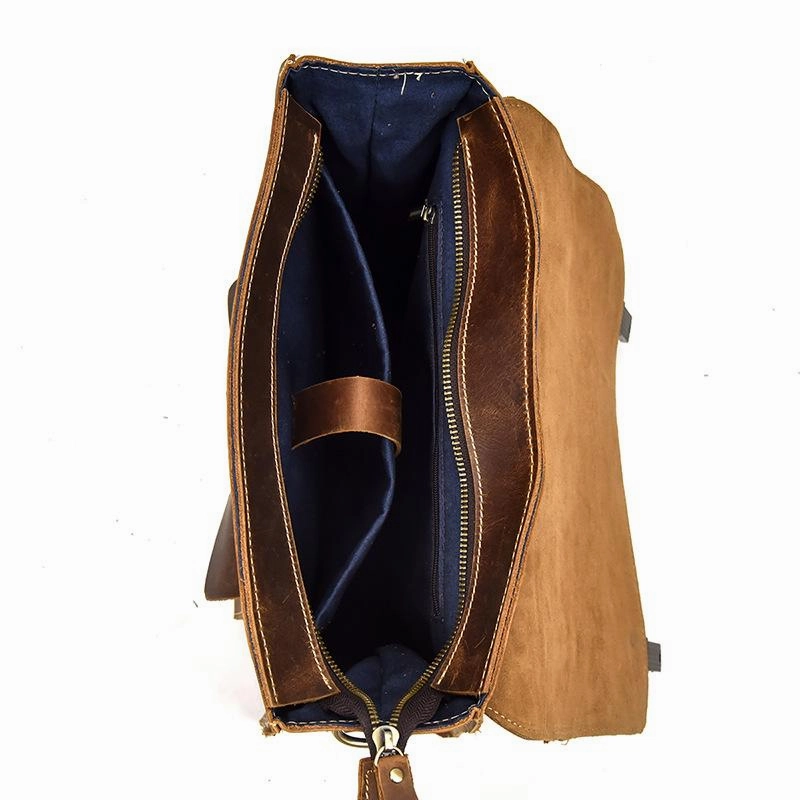 Cool Leather Mens Briefcase Handbag Backpack Satchel Backpack Travel Backpack for Men