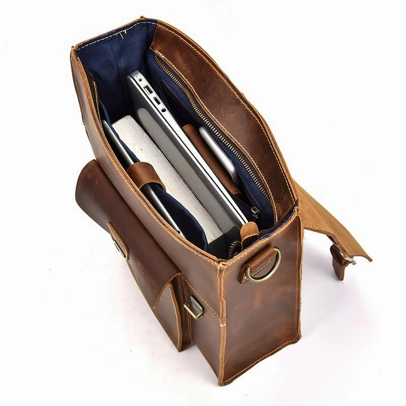 Cool Leather Mens Briefcase Handbag Backpack Satchel Backpack Travel Backpack for Men