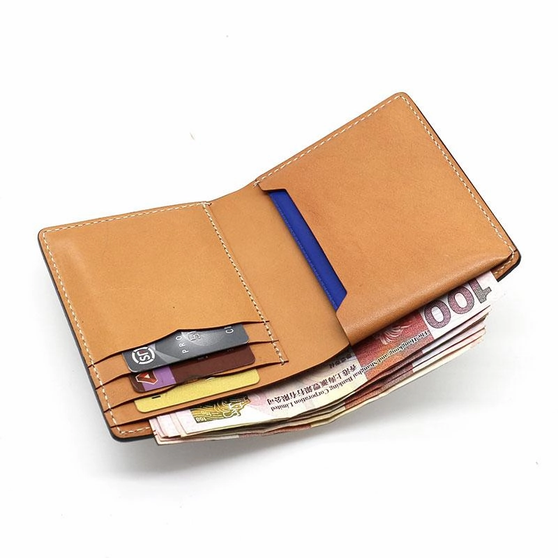 Cool Leather Mens Camouflage Small Wallet Front Pocket Wallet billfold Slim Wallet for Men