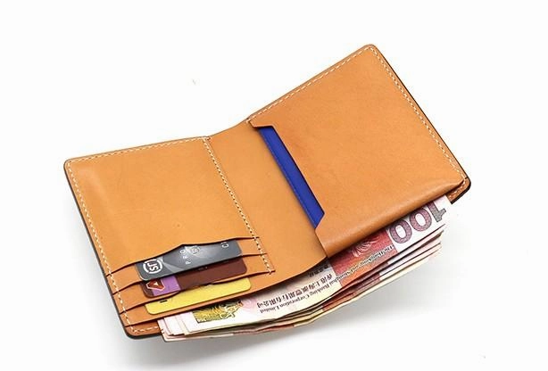 Cool Leather Mens Camouflage Small Wallet Front Pocket Wallet billfold Slim Wallet for Men