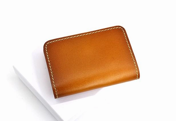 Cool Leather Mens Card Wallet Front Pocket Wallets Small Change Wallet for Men