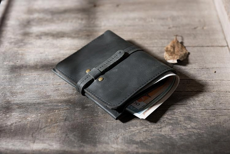 Cool Leather Mens Slim Small Wallets Men billfold Bifold Wallets for Men