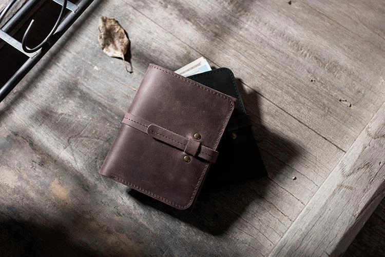 Cool Leather Mens Slim Small Wallets Men billfold Bifold Wallets for Men