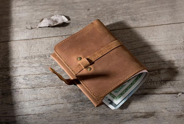 Cool Leather Mens Slim Small Wallets Men billfold Bifold Wallets for Men
