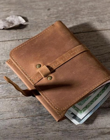 Cool Leather Mens Slim Small Wallets Men billfold Bifold Wallets for Men
