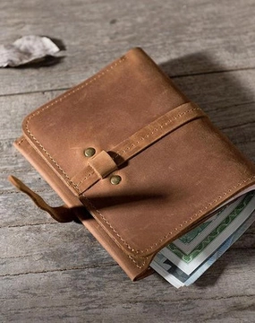 Cool Leather Mens Slim Small Wallets Men billfold Bifold Wallets for Men