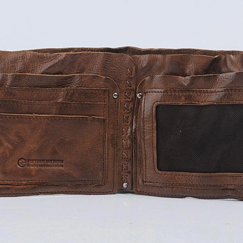 Cool Leather Mens Small Bifold Leather Wallet Men billfold Wallets for Men