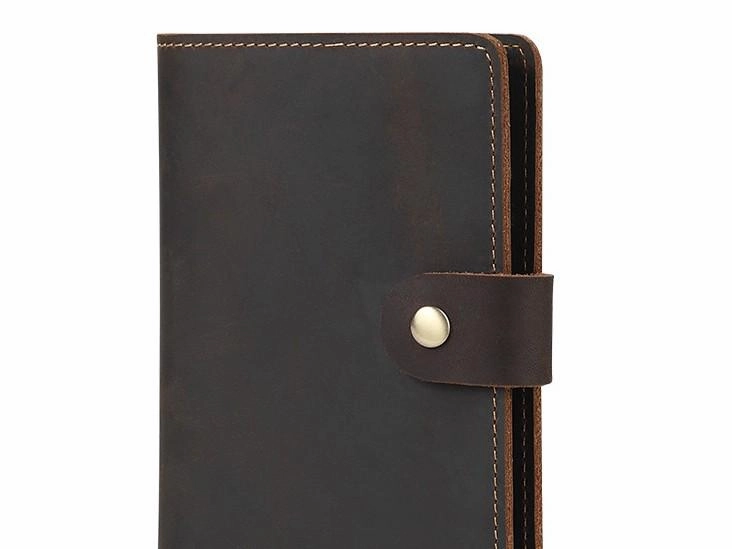 Cool Leather Mens Small Passport Wallet Slim billfold Travel Wallets for Men