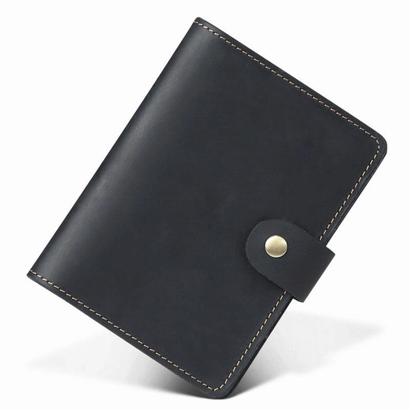 Cool Leather Mens Small Passport Wallet Slim billfold Travel Wallets for Men