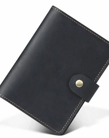 Cool Leather Mens Small Passport Wallet Slim billfold Travel Wallets for Men
