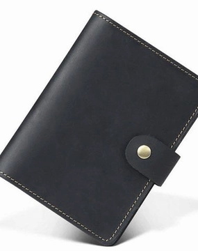 Cool Leather Mens Small Passport Wallet Slim billfold Travel Wallets for Men
