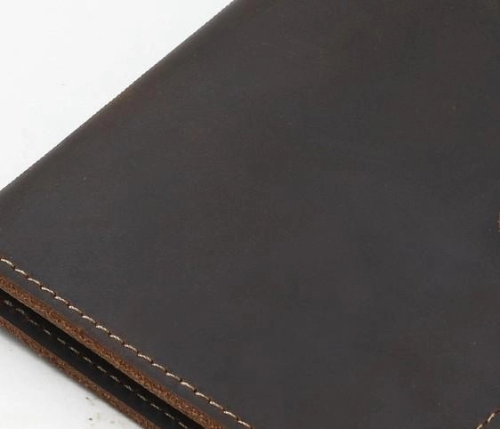 Cool Leather Mens Small Passport Wallet Slim billfold Travel Wallets for Men