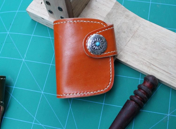 Cool Leather Small Biker Chain Wallet Mens Handmade billfold Chain Wallet Biker Wallet