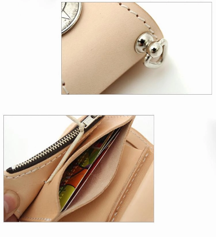 Cool Leather Small Biker Chain Wallet Mens Handmade billfold Chain Wallet