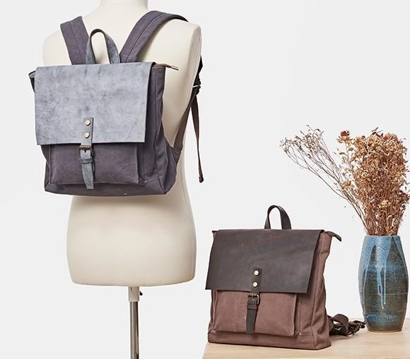 Cool Mens Canvas Backpack Canvas Travel Bag Canvas School Bag for Men
