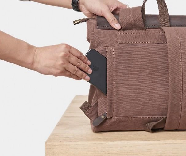 Cool Mens Canvas Backpack Canvas Travel Bag Canvas School Bag for Men