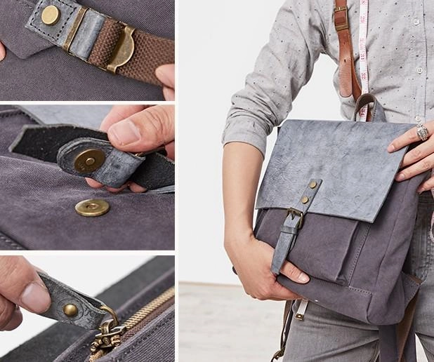 Cool Mens Canvas Backpack Canvas Travel Bag Canvas School Bag for Men