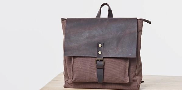 Cool Mens Canvas Backpack Canvas Travel Bag Canvas School Bag for Men