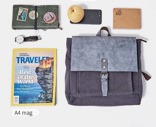 Cool Mens Canvas Backpack Canvas Travel Bag Canvas School Bag for Men