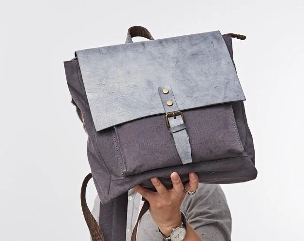 Cool Mens Canvas Backpack Canvas Travel Bag Canvas School Bag for Men