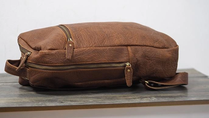 Cool Mens Leather 15inch Laptop Backpack Travel Backpacks Leather School Backpack for Men