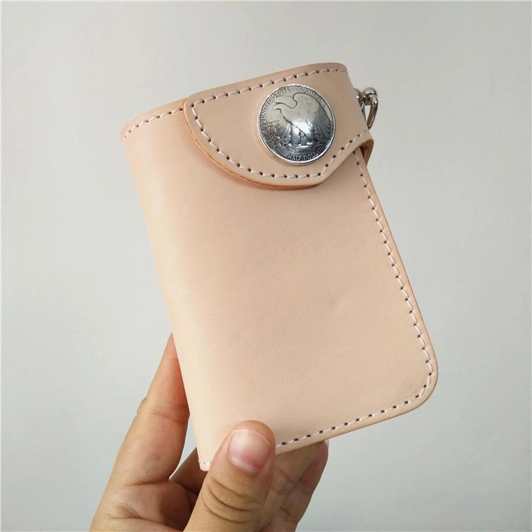 Cool Mens Leather Small Biker Chain Wallet Handmade billfold Chain Wallet for Biker