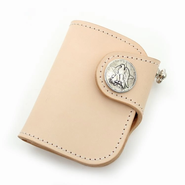 Cool Mens Leather Small Biker Chain Wallet Handmade billfold Chain Wallet for Biker