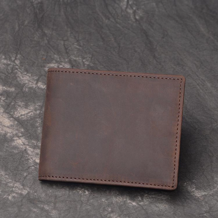 Cool RFID Leather Mens Bifold Small Wallet billfold Wallet Front Pocket Wallets for Men