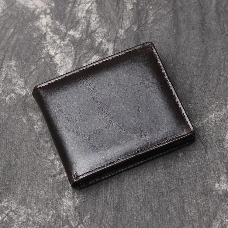 Cool RFID Leather Mens Bifold Small Wallet billfold Wallet Front Pocket Wallets for Men