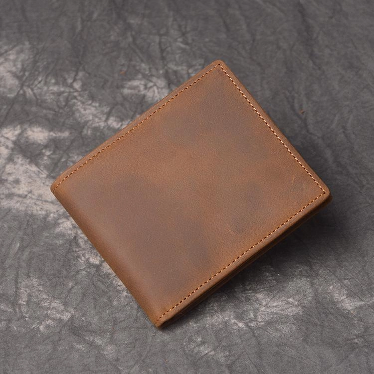 Cool RFID Leather Mens Bifold Small Wallet billfold Wallet Front Pocket Wallets for Men