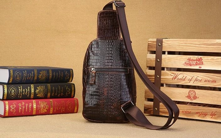 Cool Sling Bag Mens One Strap Backpack Leather Crossbody Backpack For Men