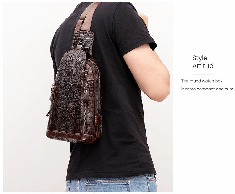 Cool Sling Bag Mens One Strap Backpack Leather Crossbody Backpack For Men